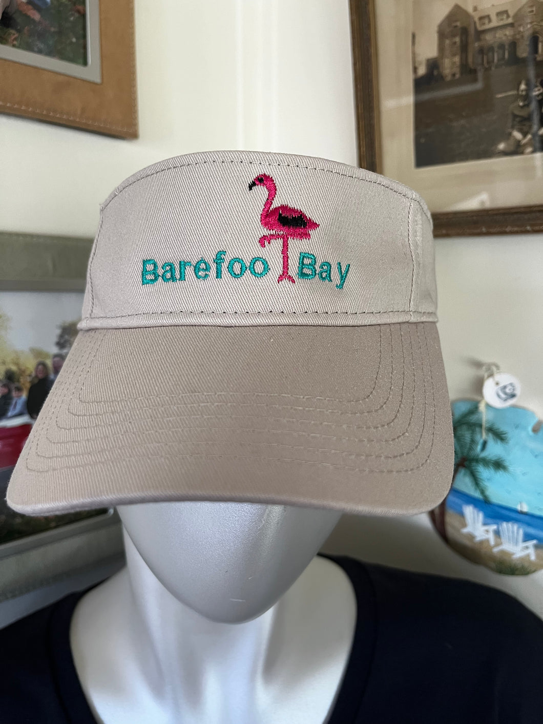 Barefoot Bay Visor with flamingo