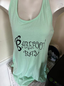 Sleeveless Racer Back Tee in size Barefoot Bay Barefoot