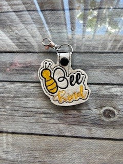 Bee Happy Key tag