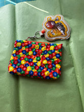 Load image into Gallery viewer, M &amp; M candy zippered clutch bag`
